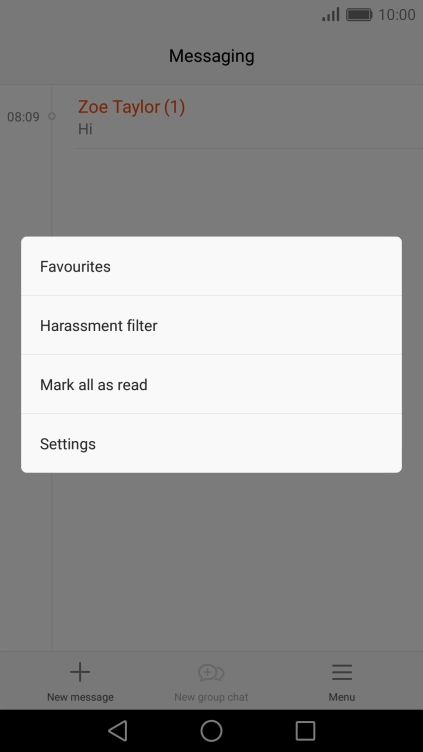 Press Settings.