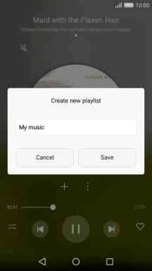 Key in a name for the playlist and press Save.