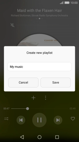 Key in a name for the playlist and press Save.