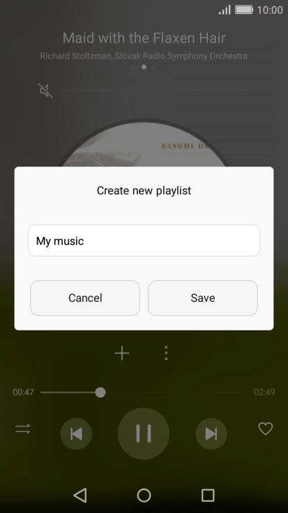 Key in a name for the playlist and press Save.
