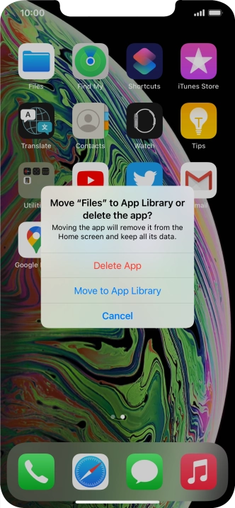 Press Delete App.