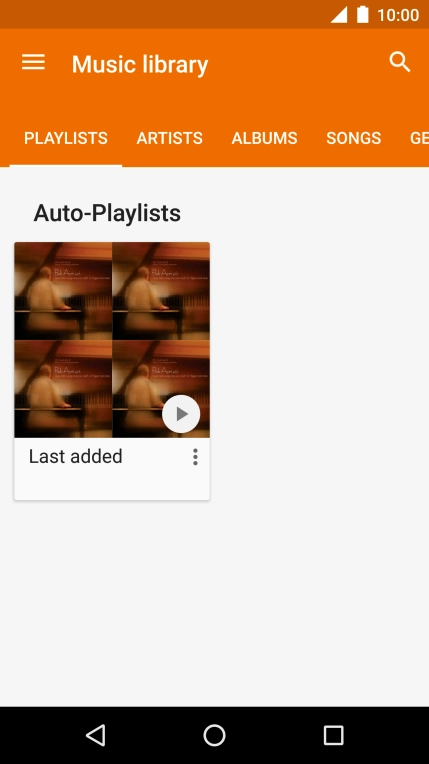 Press the required category.