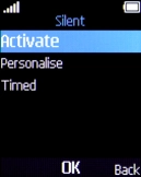 Select Activate to turn on silent mode.