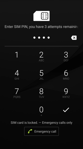 If you're asked to key in your PIN, do so and press the confirm icon.