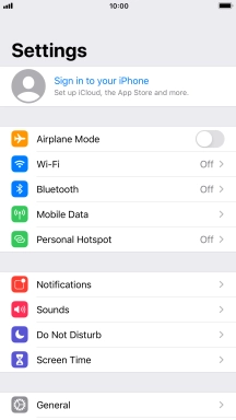 Press Sign in to your iPhone.