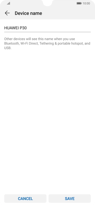 Key in the required Wi-Fi hotspot name and press SAVE.
