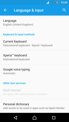Press Xperia™ keyboard.