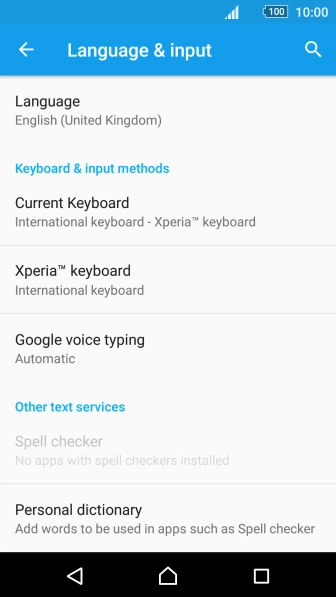 Press Xperia™ keyboard.