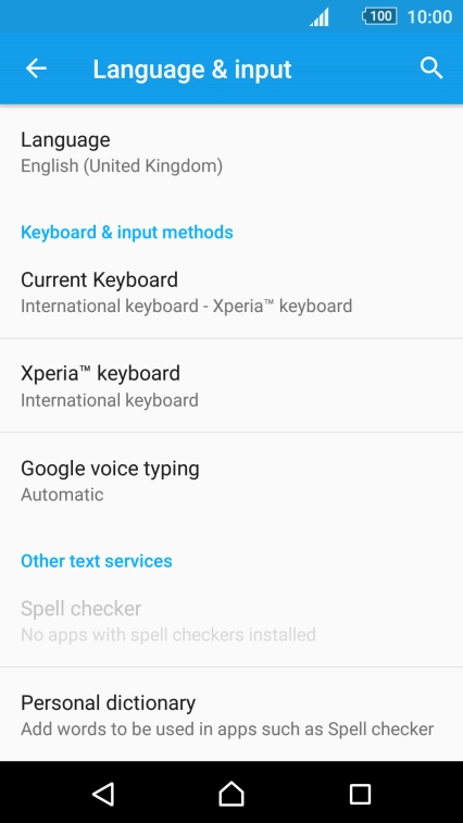 Press Xperia™ keyboard.