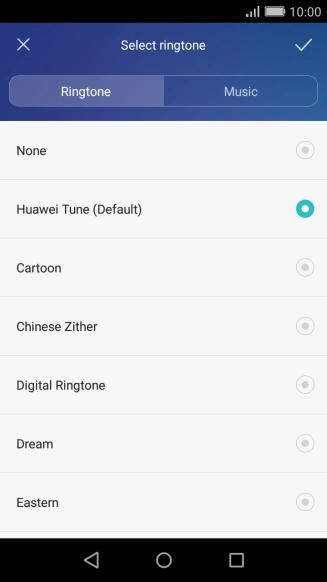 Press the required ring tones to hear them.