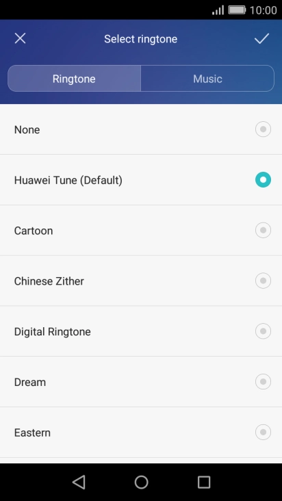 Press the required ring tones to hear them.