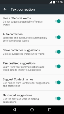 Press the Return key to return to the home screen.