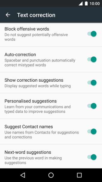 Press the Return key to return to the home screen.