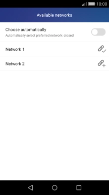 Press the required network.