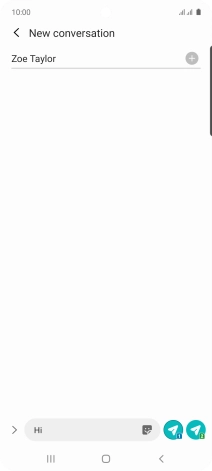 Press the send icon next to the required SIM when you've written your text message.