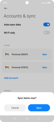 If you turn on the function, press Sync.