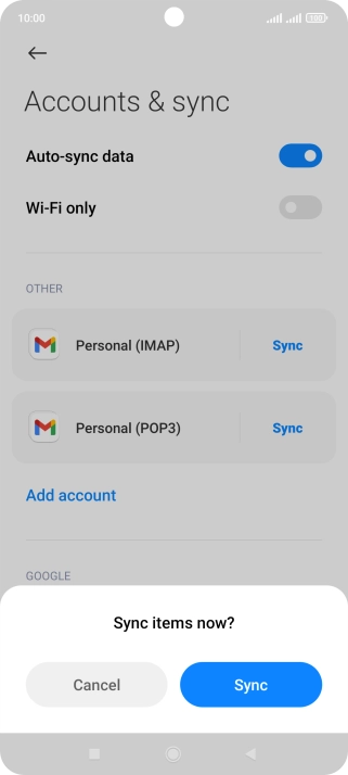 If you turn on the function, press Sync.