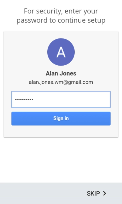 Press Sign in.