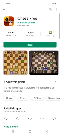 Press Install and follow the instructions on the screen to install the app.