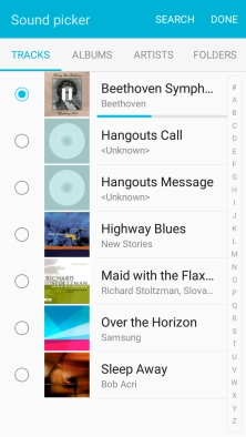 Once you've found a ring tone you like, press DONE.