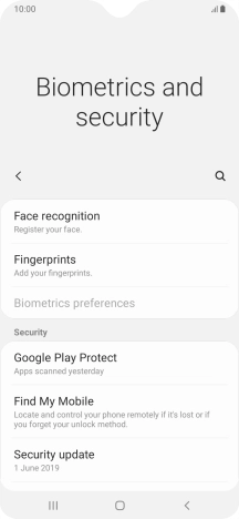 Press Fingerprints.