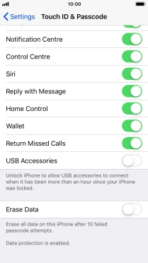 Press the indicator next to 