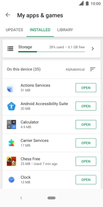 Press the required app.
