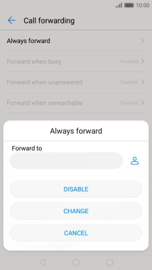 Press DISABLE.