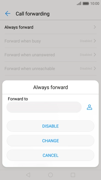 Press DISABLE.