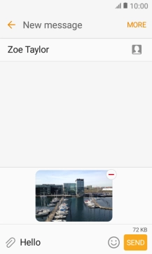 Press SEND when you've written your picture message.