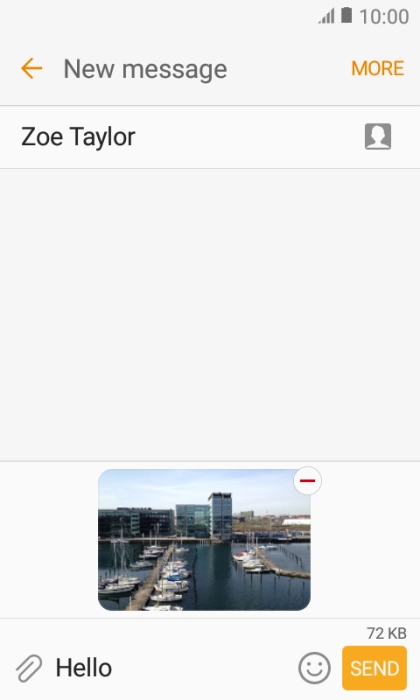 Press SEND when you've written your picture message.