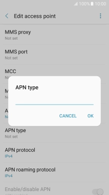 Key in default and press OK.
