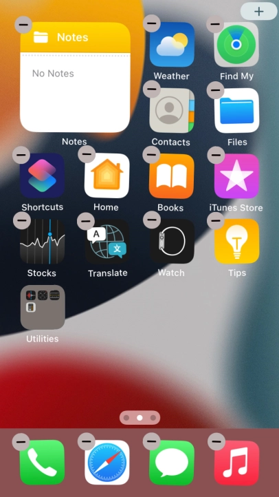 Press the Home key.