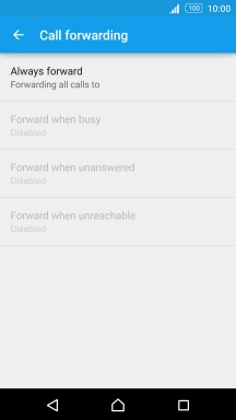 Press the required divert type.