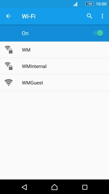 Press the required Wi-Fi network.