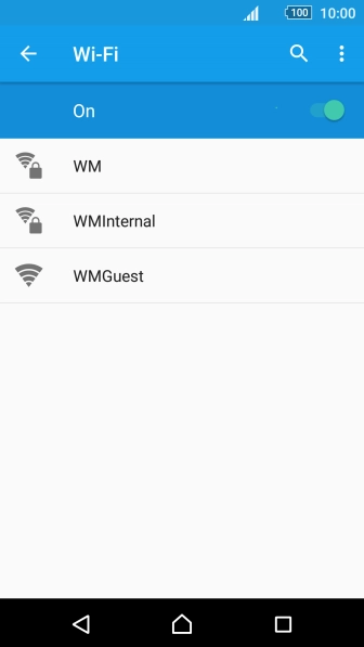 Press the required Wi-Fi network.