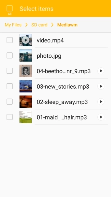 Press the required file.