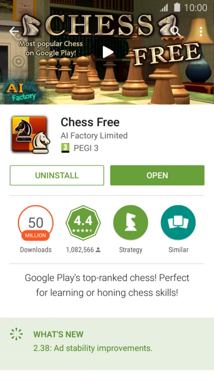 Press UNINSTALL.
