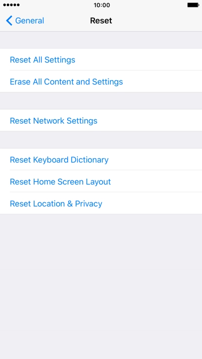 Press Reset All Settings.