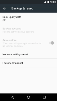 Press Factory data reset.