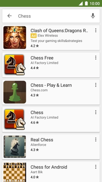 Press the required app.
