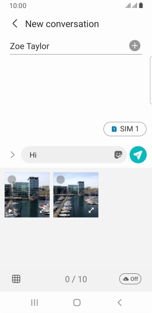 Press the gallery icon and go to the required folder.