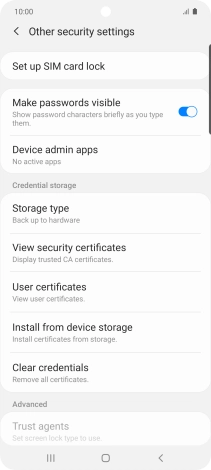 Press Set up SIM card lock.