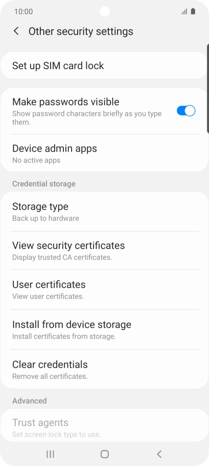Press Set up SIM card lock.