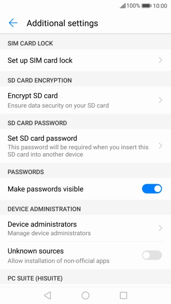 Press Set up SIM card lock.