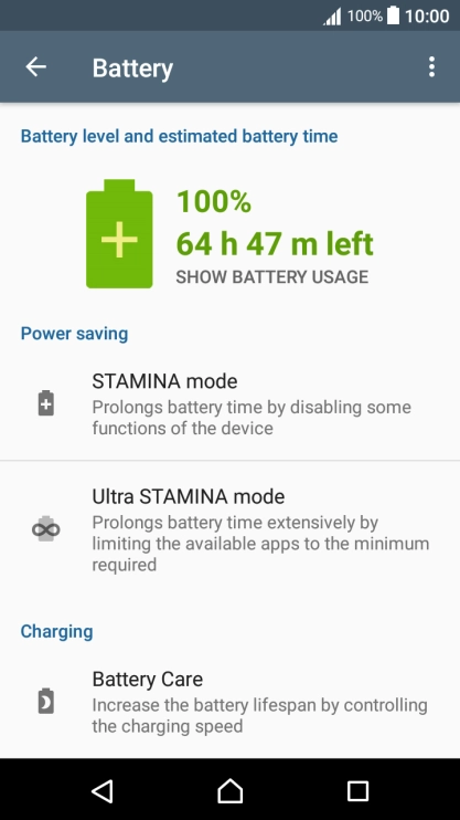Press STAMINA mode.