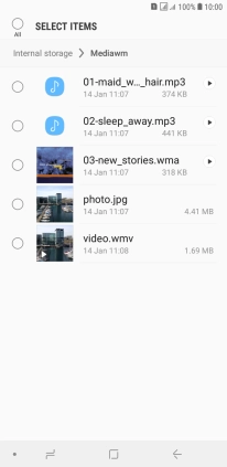 Press the required file.