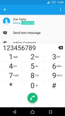 Key in the required number and press the call icon.