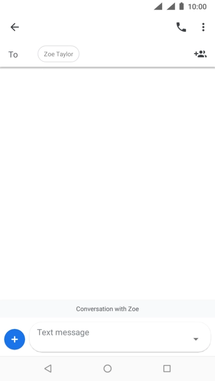 Press the text input field and write the text for your picture message.