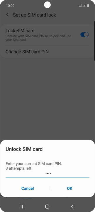 Key in your PIN and press OK.